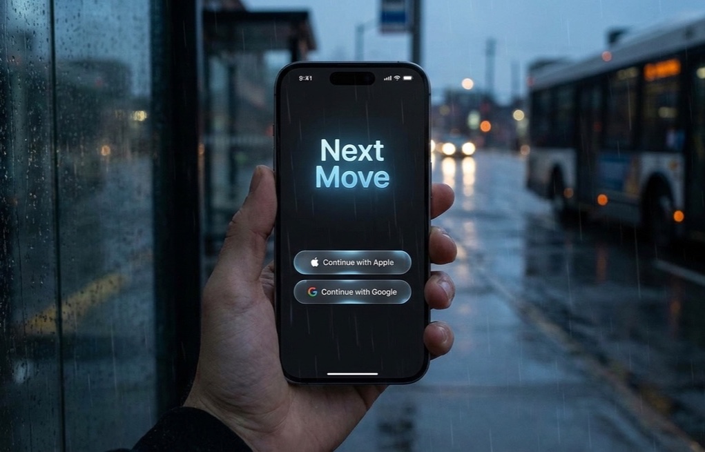 NextMove-mobiilipalvelun käyttöliittymä